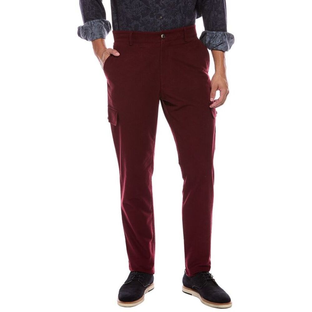 Isaia Mens  Cargo Pant, Red